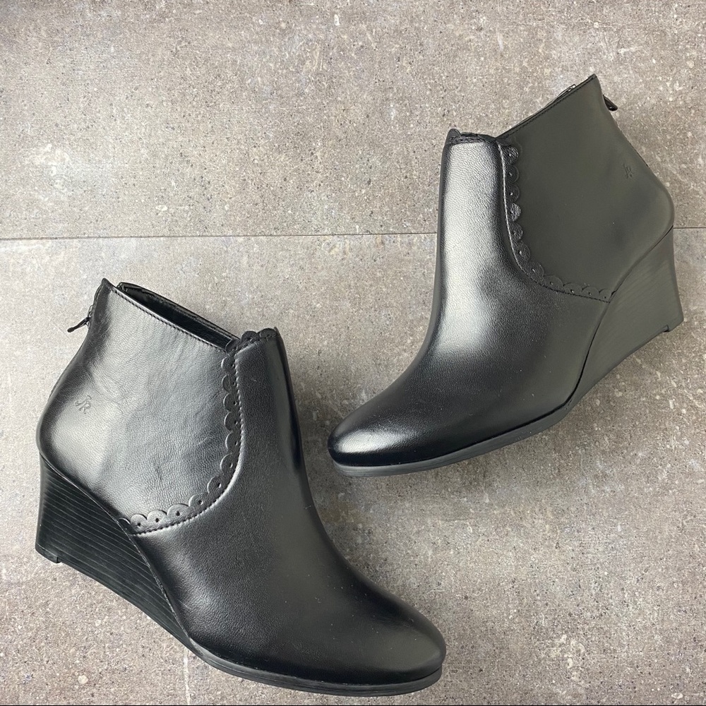 Jack Rogers 'Emery' Black Wedge Bootie Size 8M